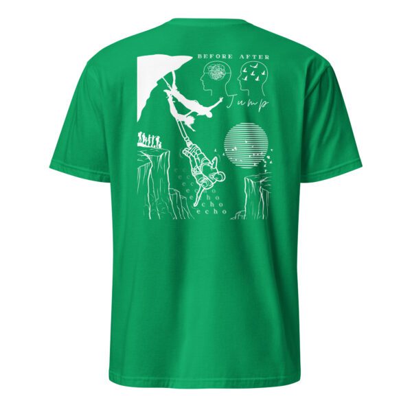 unisex-basic-softstyle-t-shirt-irish-green-back-6854744c01859.jpg Bungee Jumping Couple Unisex T-Shirt