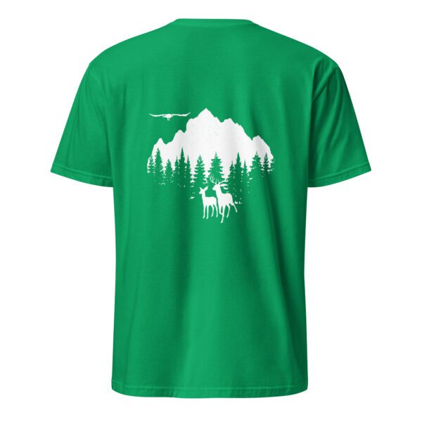 unisex-basic-softstyle-t-shirt-irish-green-back-685aa12a8a04c.jpg Mountain Landscape Unisex T-Shirt
