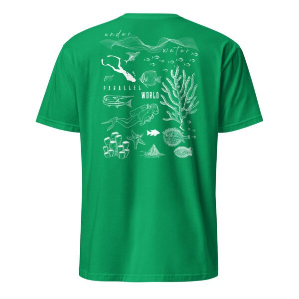 unisex-basic-softstyle-t-shirt-irish-green-back-685aafc646f6f.jpg Snorkeling Woman Unisex T-Shirt