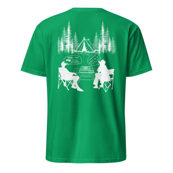 unisex-basic-softstyle-t-shirt-irish-green-back-68604c25a50b5.jpg Camping Stove Unisex T-Shirt