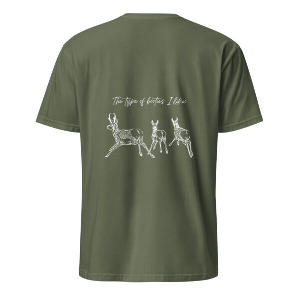 unisex-basic-softstyle-t-shirt-military-green-back-684ea30d19595.jpg Deer Butts Unisex T-Shirt