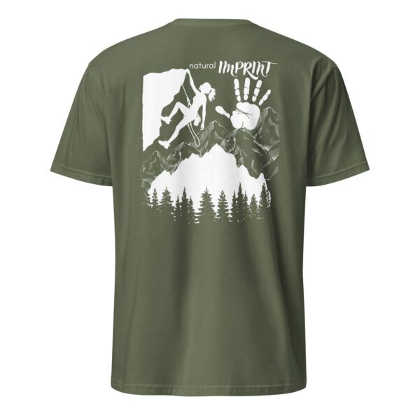 unisex-basic-softstyle-t-shirt-military-green-back-685ee1994823f.jpg Climbing Woman Unisex T-Shirt