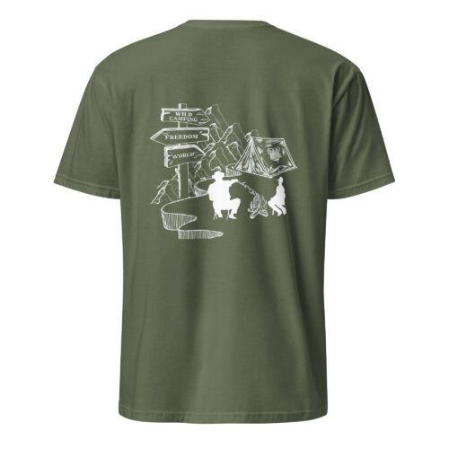 unisex-basic-softstyle-t-shirt-military-green-back-68604ca7dbce0.jpg Camping Fire Unisex T-Shirt