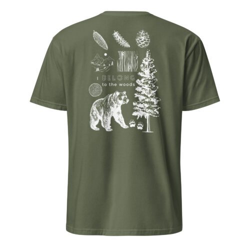 unisex-basic-softstyle-t-shirt-military-green-back-68604e1003159.jpg Bear Unisex T-Shirt