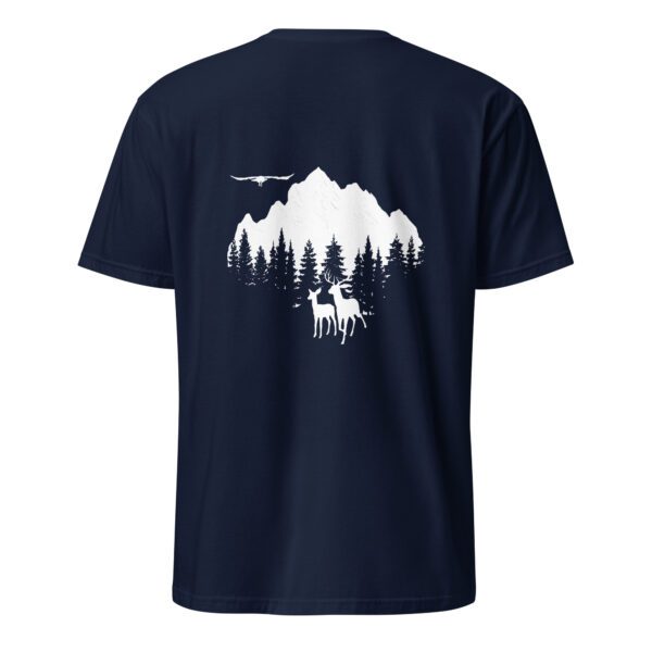 unisex-basic-softstyle-t-shirt-navy-back-685aa12a7976d.jpg Mountain Landscape Unisex T-Shirt
