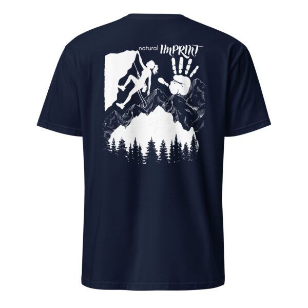 unisex-basic-softstyle-t-shirt-navy-back-685ee1993fb3b.jpg Climbing Woman Unisex T-Shirt