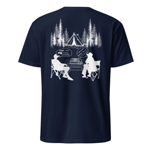 unisex-basic-softstyle-t-shirt-navy-back-68604c259a843.jpg Camping Stove Unisex T-Shirt
