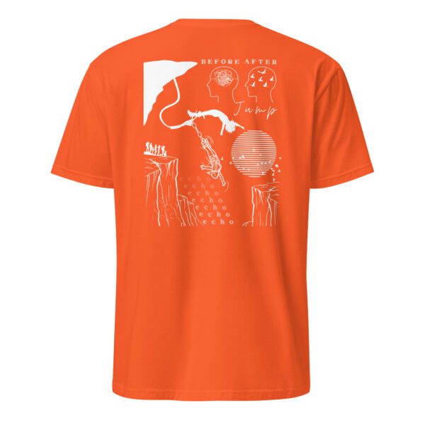 unisex-basic-softstyle-t-shirt-orange-back-685473875cea8.jpg Bungee Jumping Woman Unisex T-Shirt