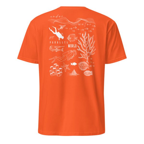 unisex-basic-softstyle-t-shirt-orange-back-685aaf2361ab9.jpg Snorkeling Man Unisex T-Shirt