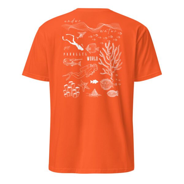 unisex-basic-softstyle-t-shirt-orange-back-685aafc643761.jpg Snorkeling Woman Unisex T-Shirt