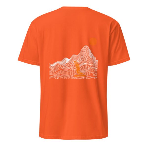 unisex-basic-softstyle-t-shirt-orange-back-685ede952220e.jpg Solo Snowboarding Unisex T-Shirt