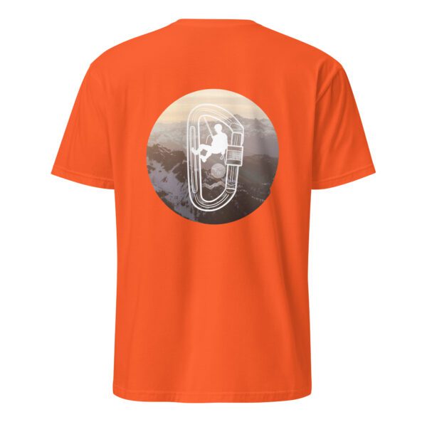 unisex-basic-softstyle-t-shirt-orange-back-685edff74221e.jpg Climbing Carabiner Unisex T-Shirt