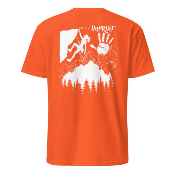 unisex-basic-softstyle-t-shirt-orange-back-685ee1994b3be.jpg Climbing Woman Unisex T-Shirt