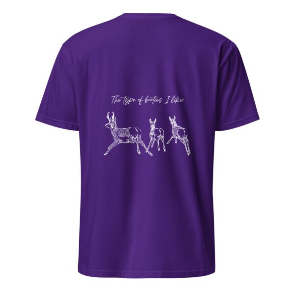 unisex-basic-softstyle-t-shirt-purple-back-684ea30d14e8a.jpg Deer Butts Unisex T-Shirt