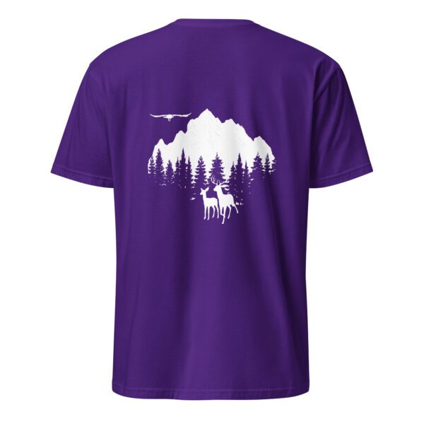 unisex-basic-softstyle-t-shirt-purple-back-685aa12a7db7d.jpg Mountain Landscape Unisex T-Shirt