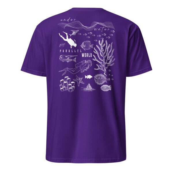 unisex-basic-softstyle-t-shirt-purple-back-685aaf235bc4e.jpg Snorkeling Man Unisex T-Shirt