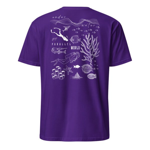 unisex-basic-softstyle-t-shirt-purple-back-685aafc63dff6.jpg Snorkeling Woman Unisex T-Shirt