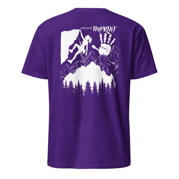 unisex-basic-softstyle-t-shirt-purple-back-685ee1994136e.jpg Climbing Woman Unisex T-Shirt
