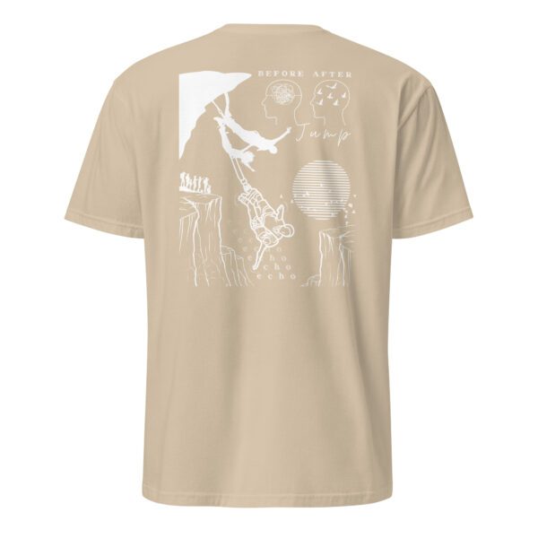 unisex-basic-softstyle-t-shirt-sand-back-6854744c0597b.jpg Bungee Jumping Couple Unisex T-Shirt